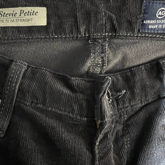 AG Adriano Goldschmied The Stevie Petite Slim Leg Corduroy Pants Womens Size 28P - Picture 4 of 6